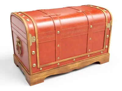 Old Chest 07 Low-poly 3D model
