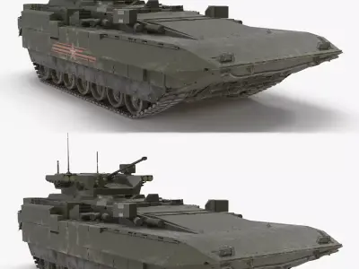 T-15 Armata Green Dirt Collection 3D Model Pack