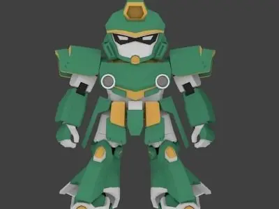 Super Mecha 22 - Buadom of Code Name BU40M Low-poly 3D model
