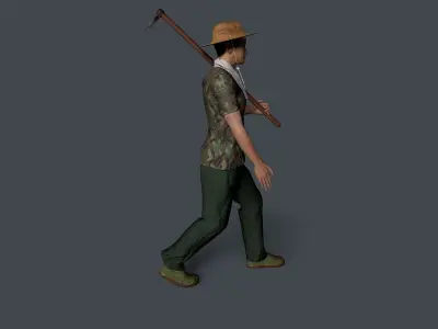 farmer avatar Low-poly 3D model