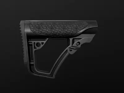 Daniel Defense AR15 Collapsible Buttstock Low-poly 3D model