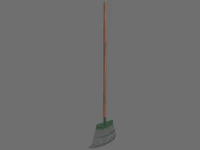 Rake 1B Low-poly 3D model