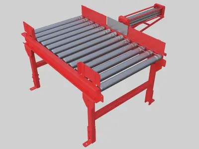 Pneumatic Push Roller Conveyor 3D model
