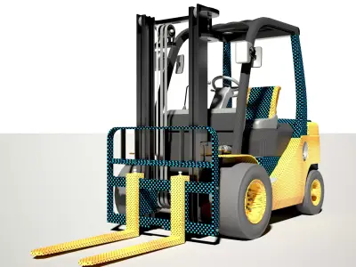 Tipper forklift truck 3D model