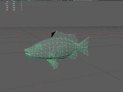 Snapper Low-poly 3D model 2
