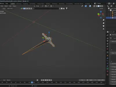 Strange dagger Free 3D model