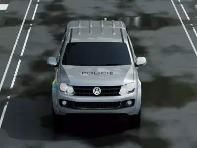 Highway Police Pickup 3D model