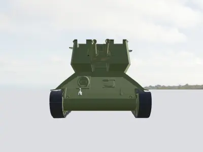 Type 63 anti air tank Low-poly 3D model