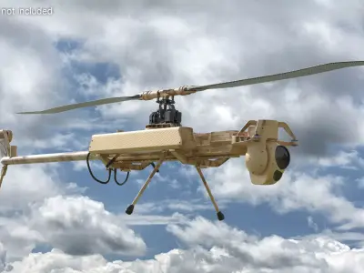 Desert Military Surveillance Drone 3D model