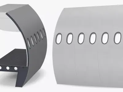 Passenger Aircraft Wall Section Module 3D model