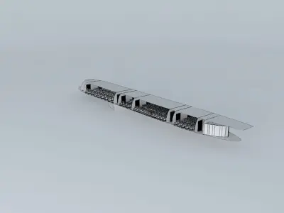 Lockheed L-1011 Tristar Airplane Interior Free 3D model