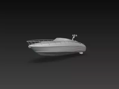 Luxury Modern Speed Boat Yacht 3D Print STL 3D print model