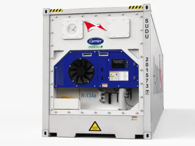 40ft  HAMBURG SUD Container Reefer CARRIER  3D model