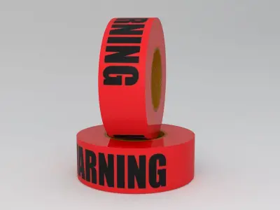 WARNING Tape Red 3D model