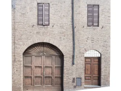 3D Scanned Italian Facade 002 Low-poly 3D model