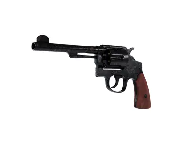 Revolver Gun 3D model 3