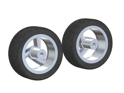 Custom wheels HRBB TriFan for your scale model 3D print model