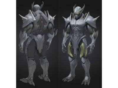 Alien Creature Sci Fi Futuristic Low-poly 3D model