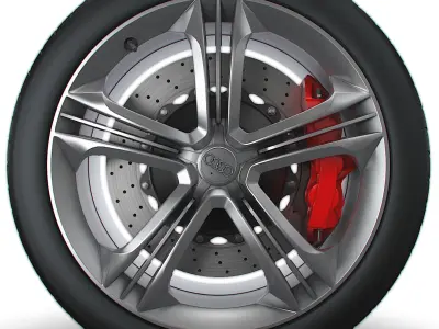Audi R8 Wheel 3D model by CreativeIdeaStudio