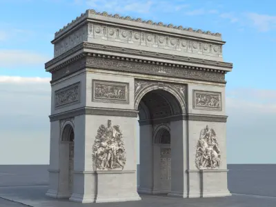 Arc De Triomphe PBR 3D model