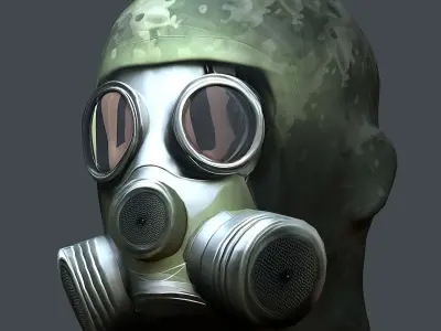 Helmet 3d model military combat Military Low-poly Low-poly 3D model 14