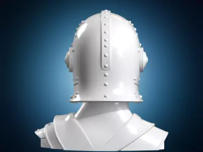 Steampunk Iron Helmet 3D Print Model 3D print model