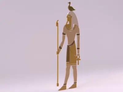 Egyptian Symbols - 024 Low-poly 3D model