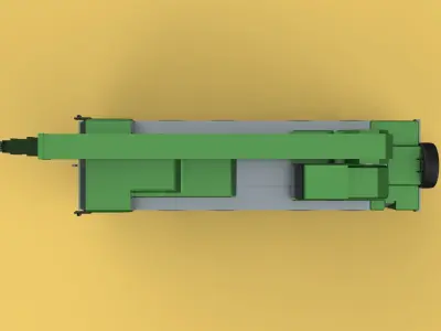 MILITARY RECOVERY ARMORED RESCUE CRANE WRECKER TRUCK VEHICLE WAR 3D model