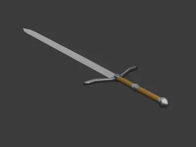 Long Sword Free low-poly 3D model