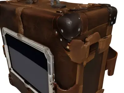 Steampunk Portable Monitor Display Case 3D model