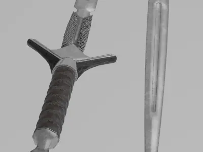 Paladins sword Low-poly 3D model