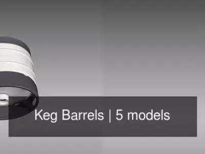 Keg Barrels 3D Model Pack