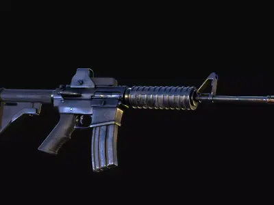 Realistic M4 Rifle 3D model