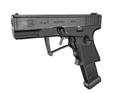  Full Conceal Folding GLOCK 19 Low-poly 3D model
