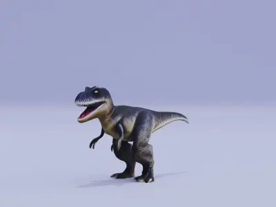 T-Rex Dinosaur Reptile Mid High Poly Low-poly 3D model