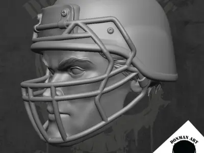 Grid Iron head for 6 inch Action Figures 3D print model