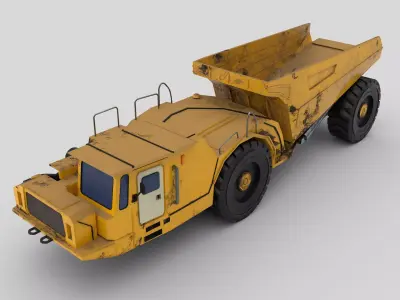Underground Mining Dump Truck Low-poly 3D model purchase