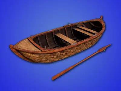 Old Boat - PBR GameReady Low-poly 3D model