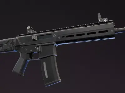 JAKL Rifle Low-poly 3D model