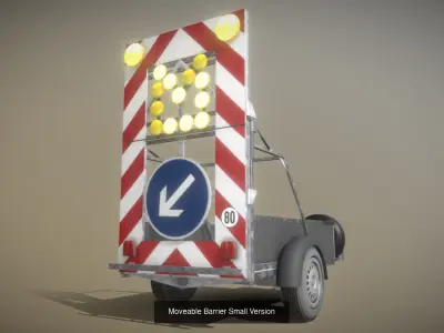 Moveable Road Barriers 3D Model Pack