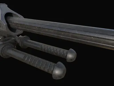 Barrett MRAD Sniper Rifle Low Poly for Games Low-poly 3D model