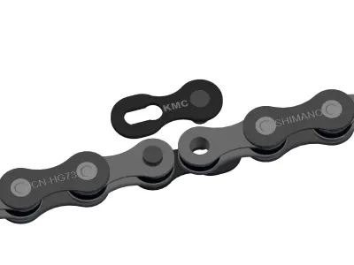 Shimano Deore LX Chain 9-speed and Missing Link KMC 9s Free 3D model