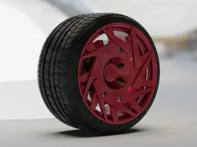 Akida rims wheel auto garage tuning  3D model