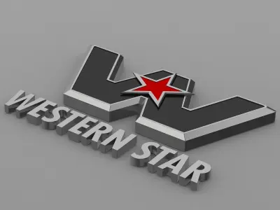 Western Star Logo 3D model by 3dlogoman