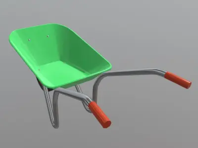 CC0 - Wheelbarrow Free low-poly 3D model