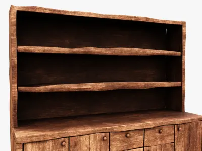 Medieval Cabinet  Low-poly 3D model