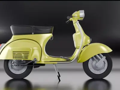 Scooter Low-poly 3D model