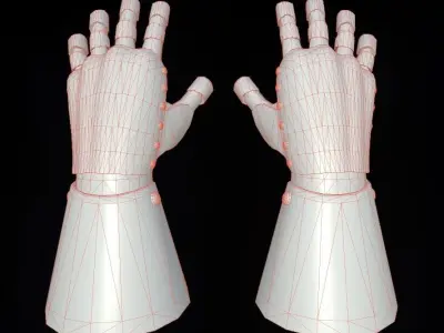 HIE Game Ready Hand Armor D180427 3D model