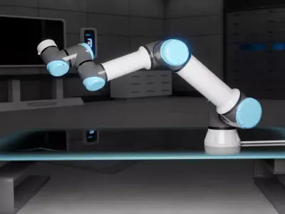 Industrial Robot Arm Included Rigged and Textured 3D print model