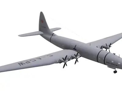 Bristol 167 Brabazon Low-poly 3D model
